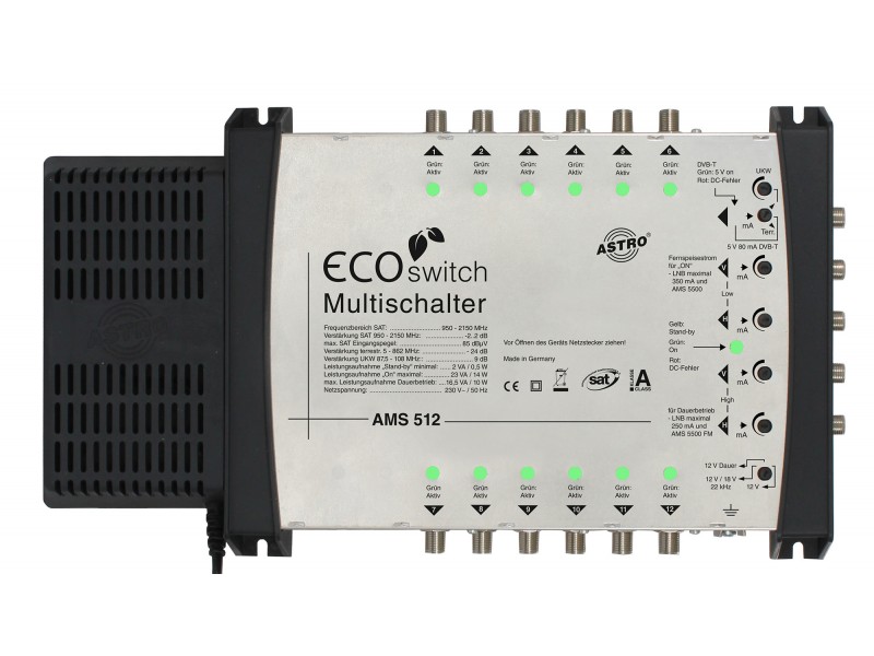 Produktabbildung AMS 512 ECOswitch, Hochwertiger Stand-alone Multischalter